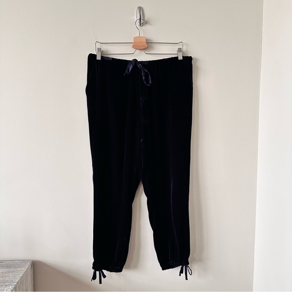 JOIE-DYRE Velvet Drawstring Jogger Pants (Size:Large) - Picture 2 of 11